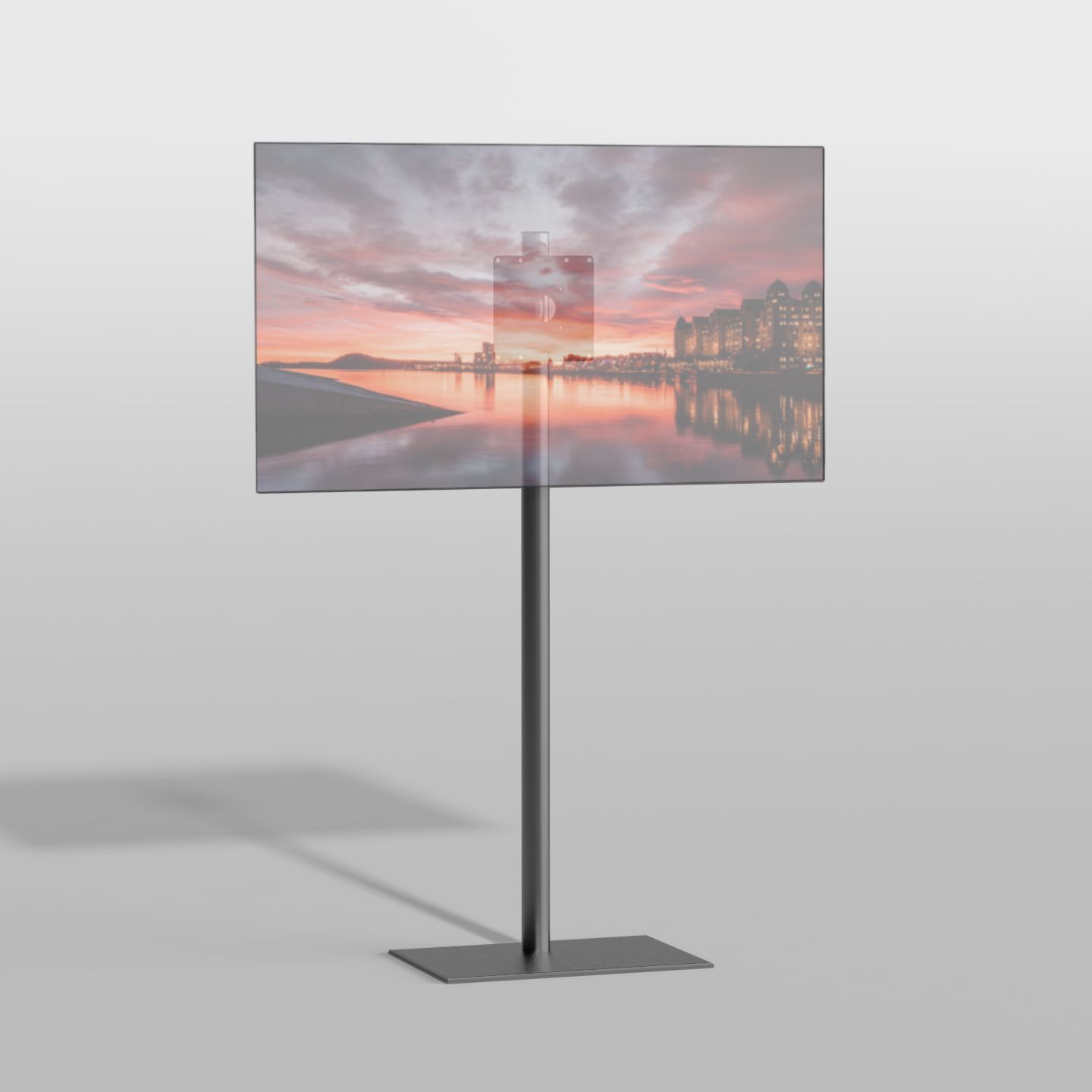 Vloerstandaard SQUARE zwart 150 cm VESA 200x200