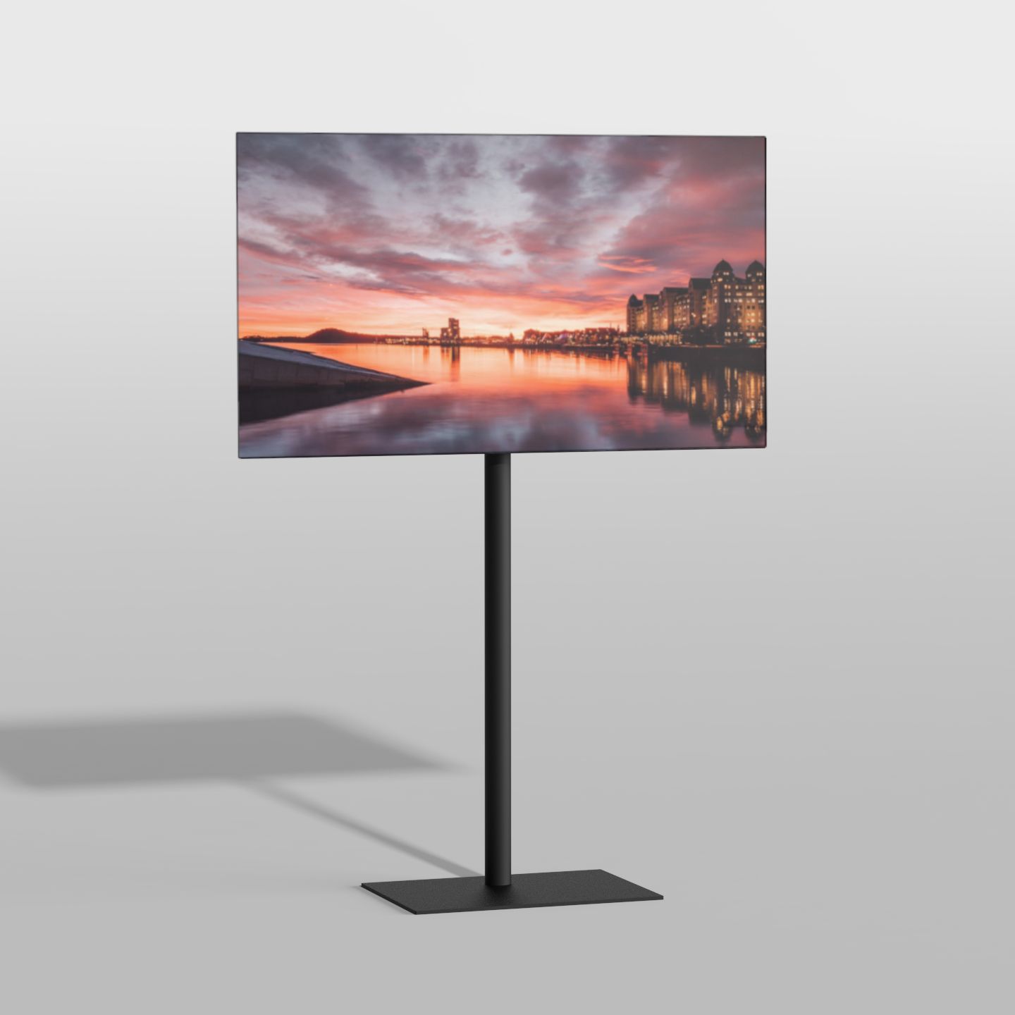 Vloerstandaard SQUARE zwart 150 cm VESA 100x100