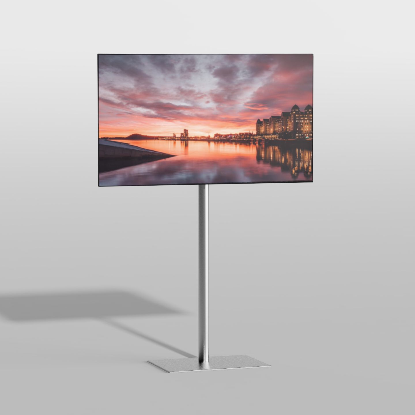 Vloerstandaard SQUARE rvs 150 cm VESA 100x100