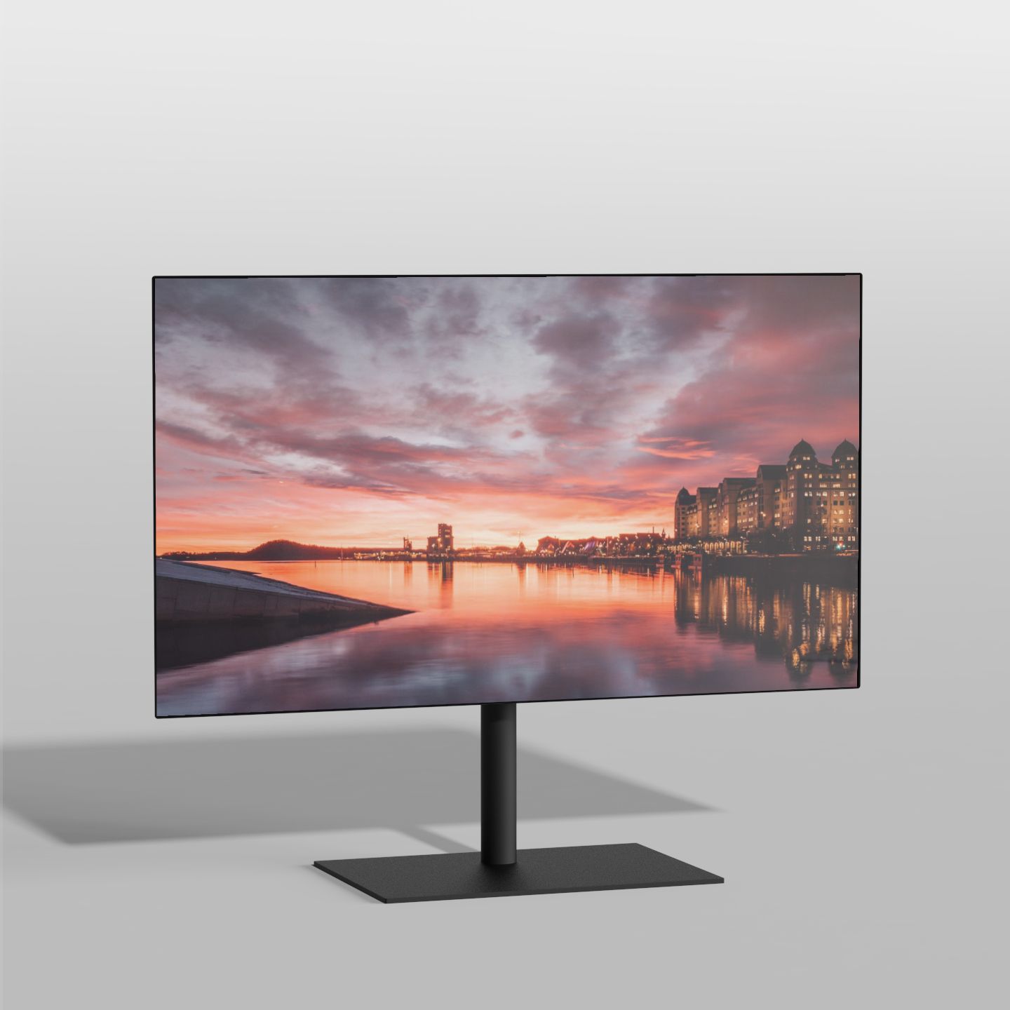 Vloerstandaard SQUARE zwart 60 cm VESA 100x100