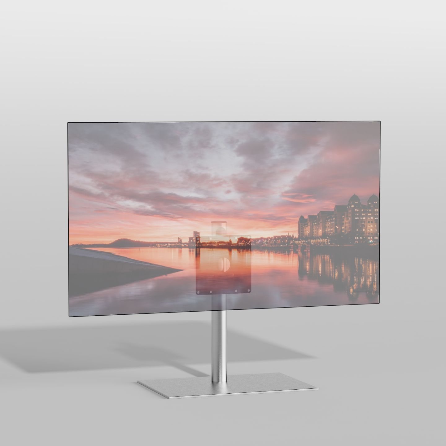 Vloerstandaard SQUARE rvs 60 cm VESA 200x200