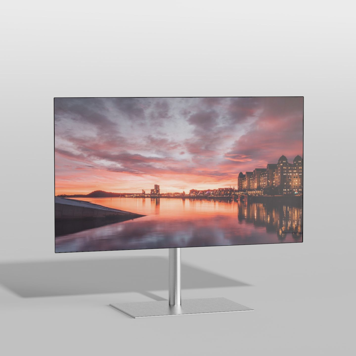 Vloerstandaard SQUARE rvs 60 cm VESA 100x100