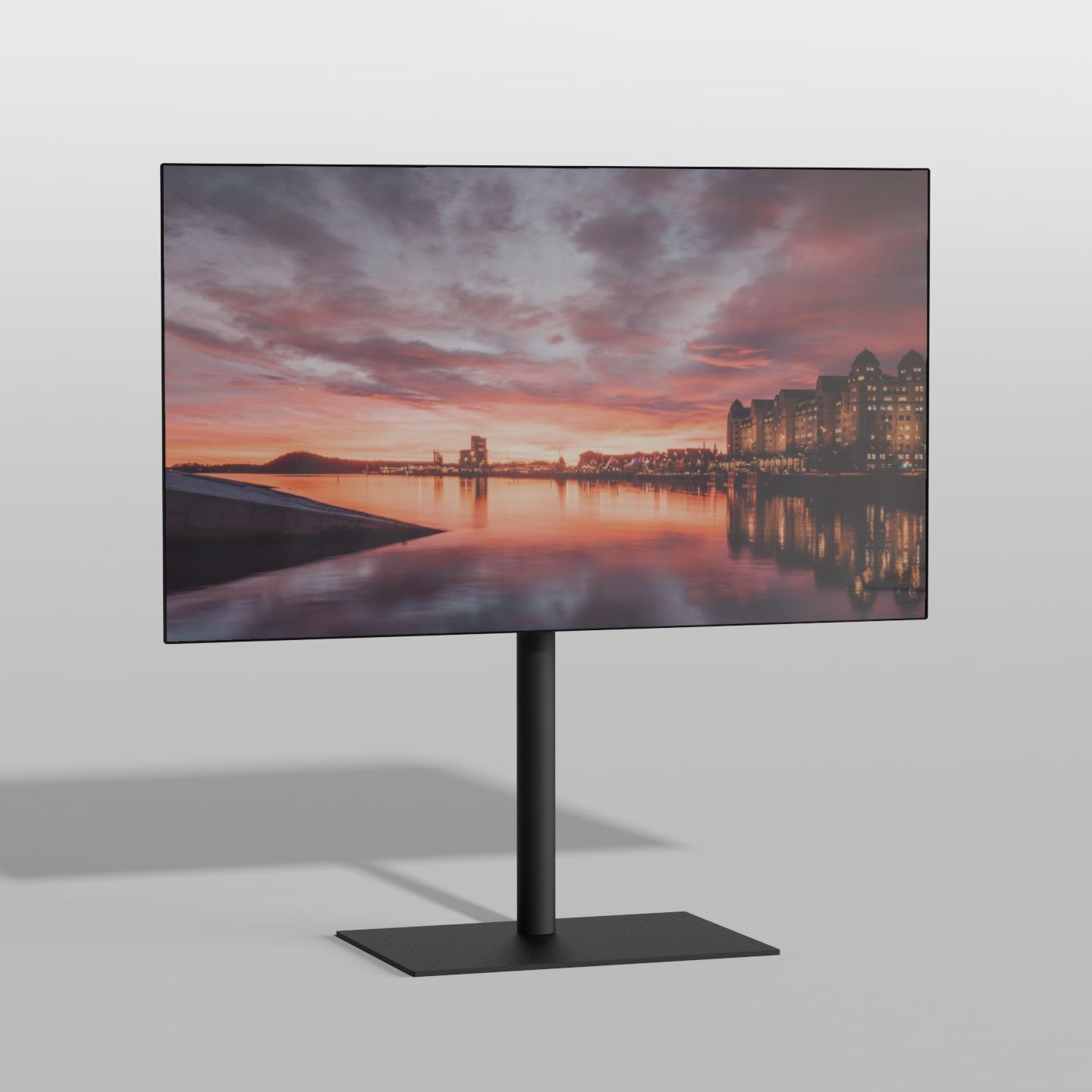Vloerstandaard SQUARE zwart 80 cm MULTIFIT VESA 75x75 tot 400x400