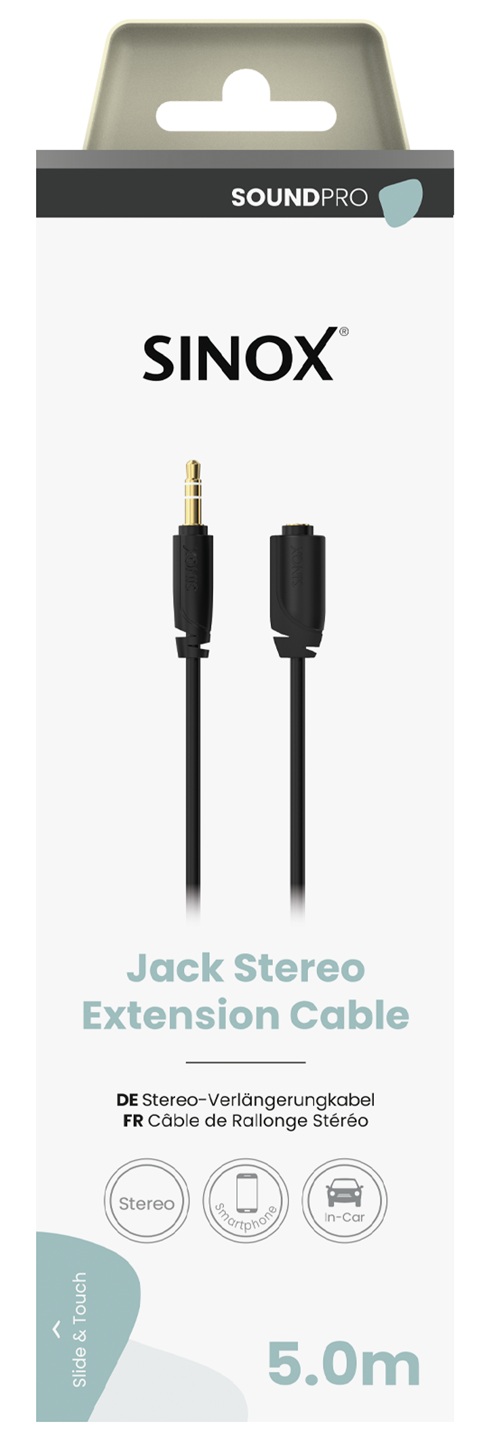 SOUND PRO - Verlengkabel 3,5mm stereo 5 mtr.