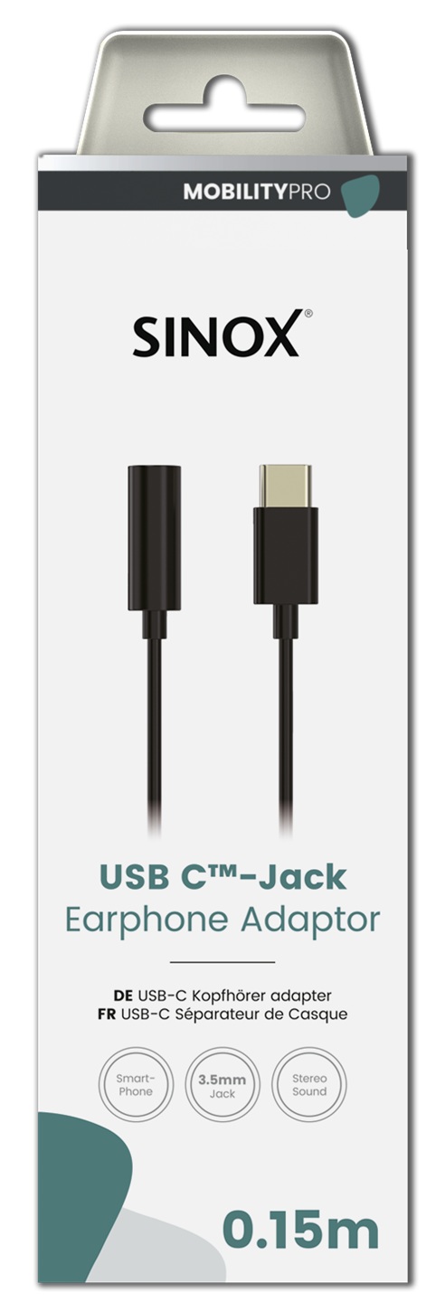 MOBILITY PRO - Aansluitkabel USB-C Plug (m) -3,5 mm (f)