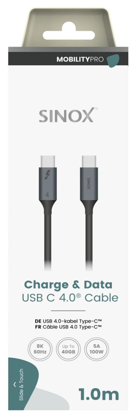 MOBILITY PRO - Aansluitkabel USB-C - USB-C (4.0) 1 mtr.