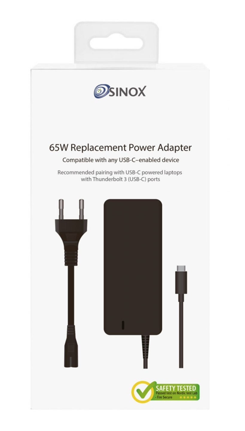 USB-C Power adapter voor chromebook/laptop 65 Watt