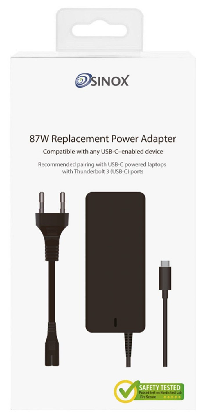 USB-C Power adapter voor chromebook/laptop 87 Watt