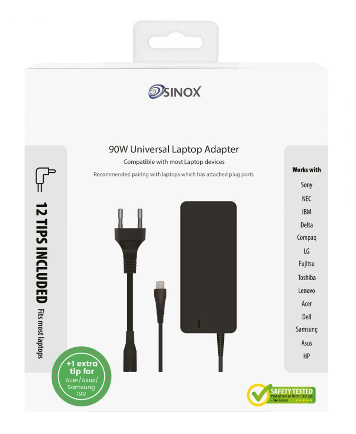 Universele 90W laptopvoeding