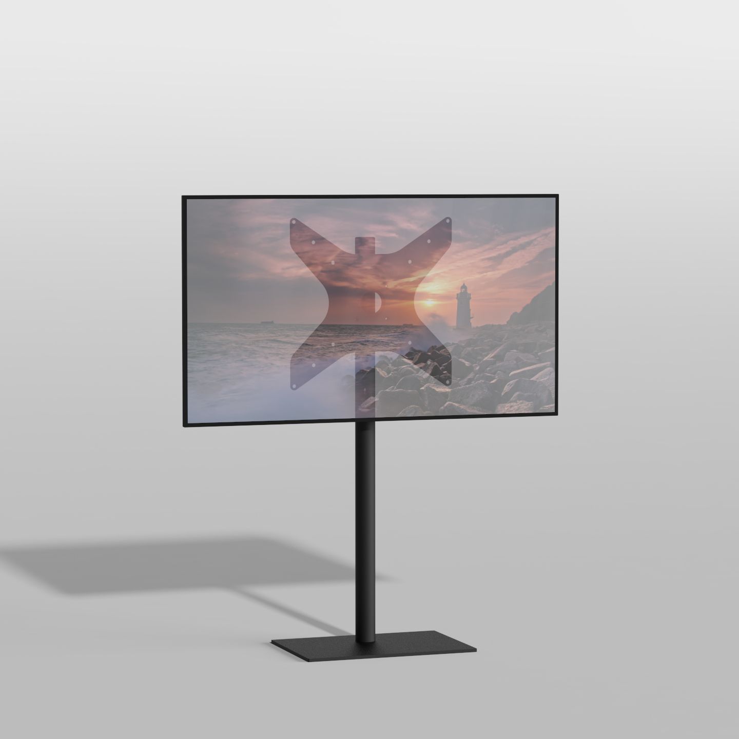 Vloerstandaard TILE zwart 100 cm VESA 400x400