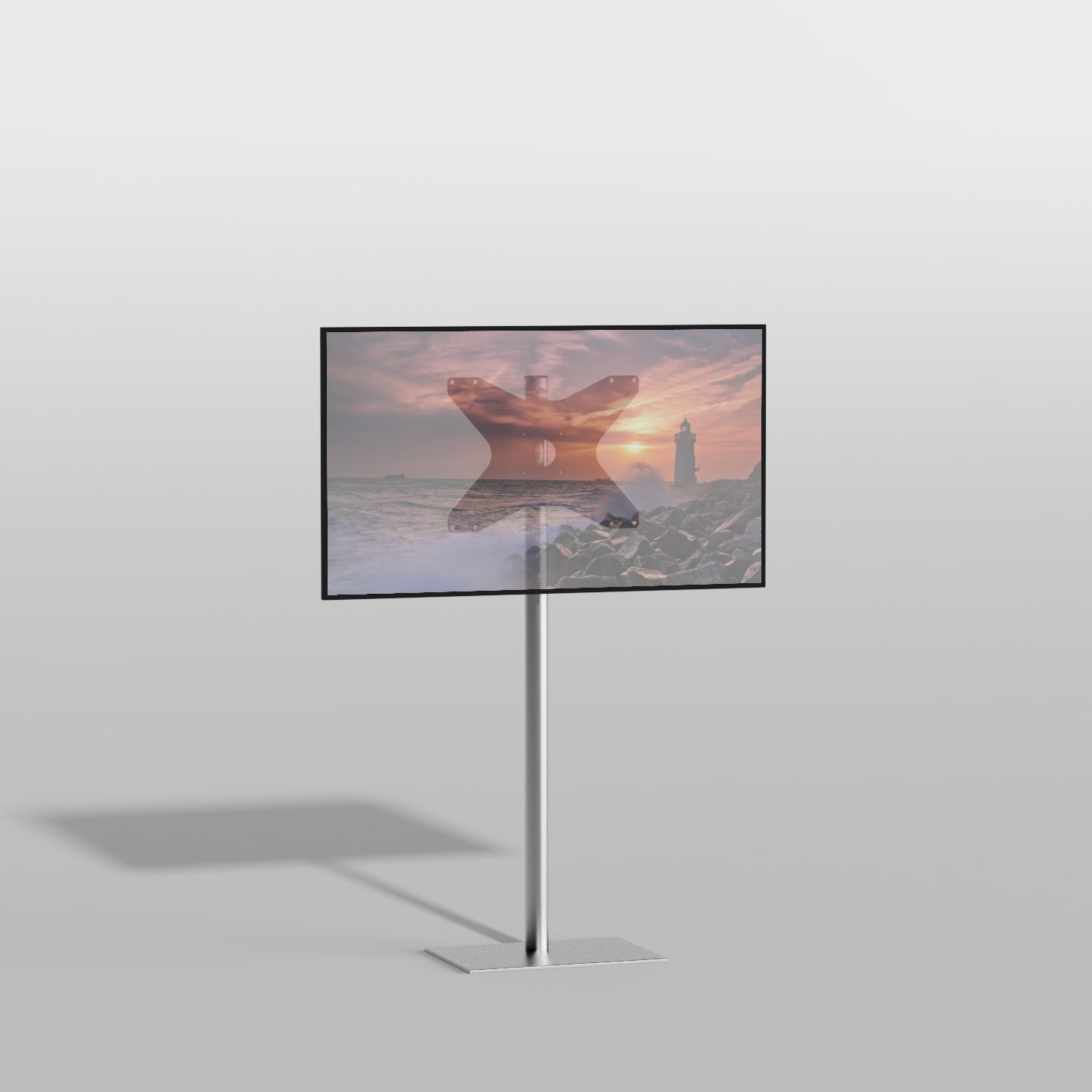 Vloerstandaard TILE rvs 120 cm VESA 400x300